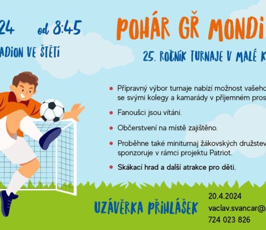 ŠTĚTÍ: MONDI opět chystá turnaj v malé kopané. Přihlášky do 20. dubna