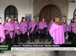 LITOMĚŘICE: Sbor Cantica Bohemica k vánoční náladě přispěl koncertem na náměstí