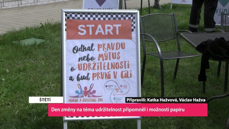 ŠTĚTÍ: Den změny na téma udržitelnost připomněl i možnosti papíru ŠTĚTÍ: Den změny na téma udržitelnost připomněl i možnosti papíru