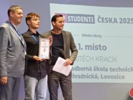 TOP STUDENT Česka 2025 pochází ze Střední odborné školy technické a zahradnické v Lovosicích