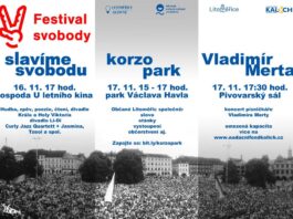 Festival svobody v Litoměřicích: Korzo park, studentský festival, koncert Merty i průvod se svíčkami
