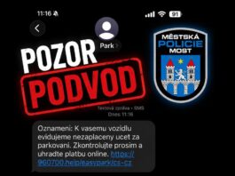 MOST: Městská policie varuje před podvodnými SMS o nedoplatku za parkování